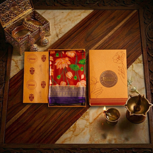 Manjari- maroon and blue