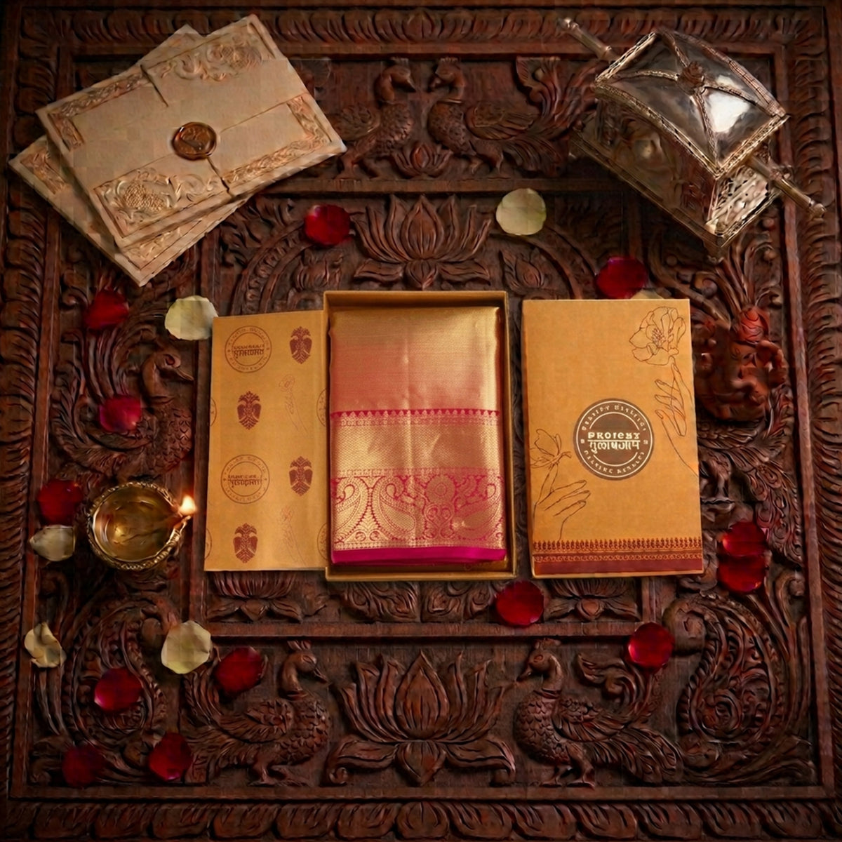 Swarna- Magenta Gold