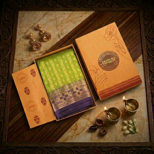 Gopuram- Pistachio Blue