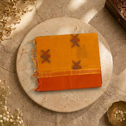 ChettiKara- Warm Mustard and Brick red