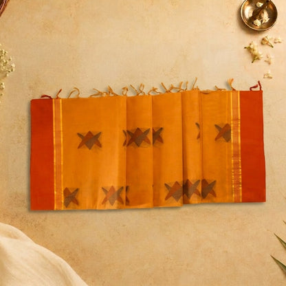 ChettiKara- Warm Mustard and Brick red