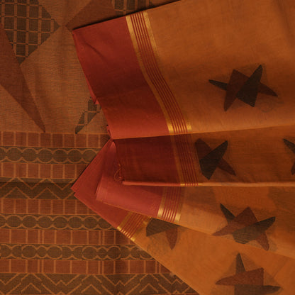 ChettiKara- Warm Mustard and Brick red
