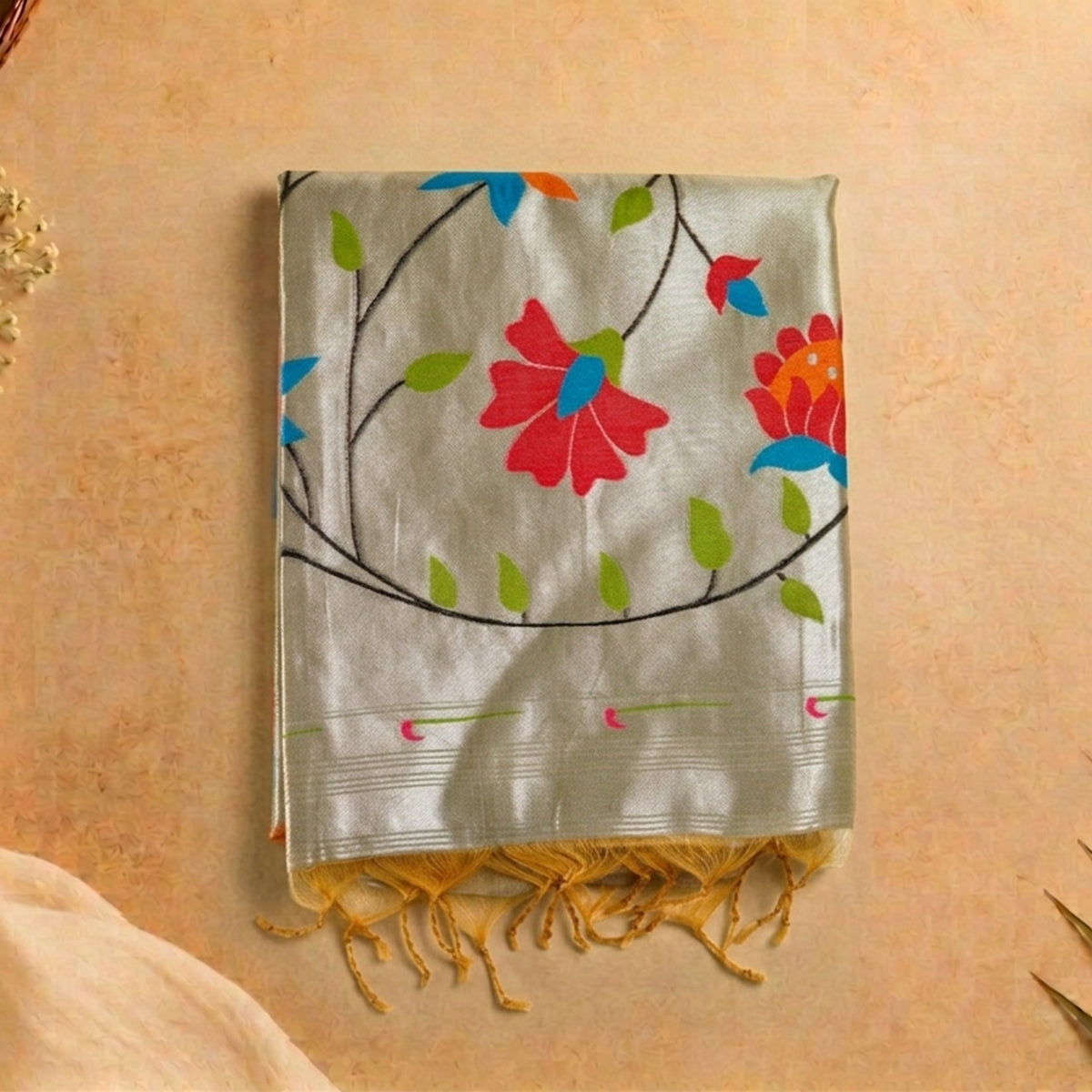 Paithani- English Grey