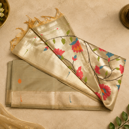 Paithani- English Grey