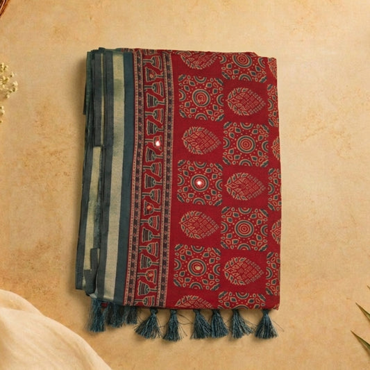 Chandani- Cherry Red and Blue